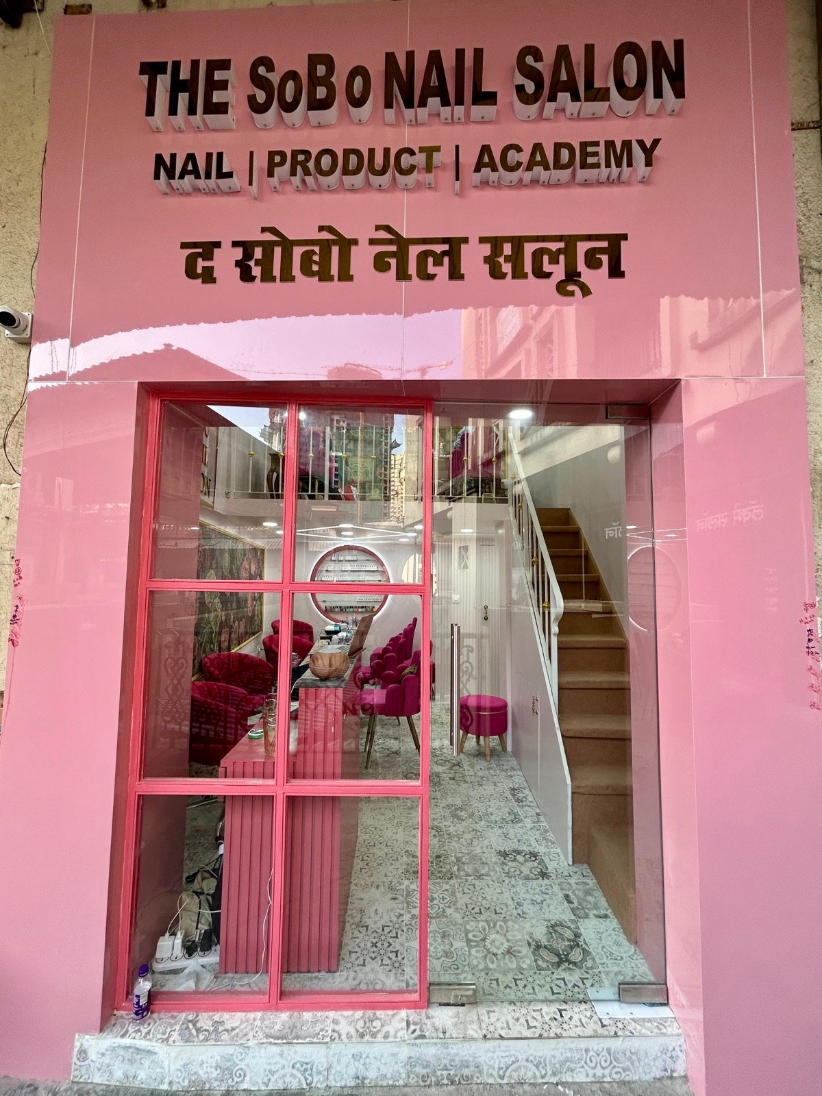 The SoBo Nail Salon Powai in session